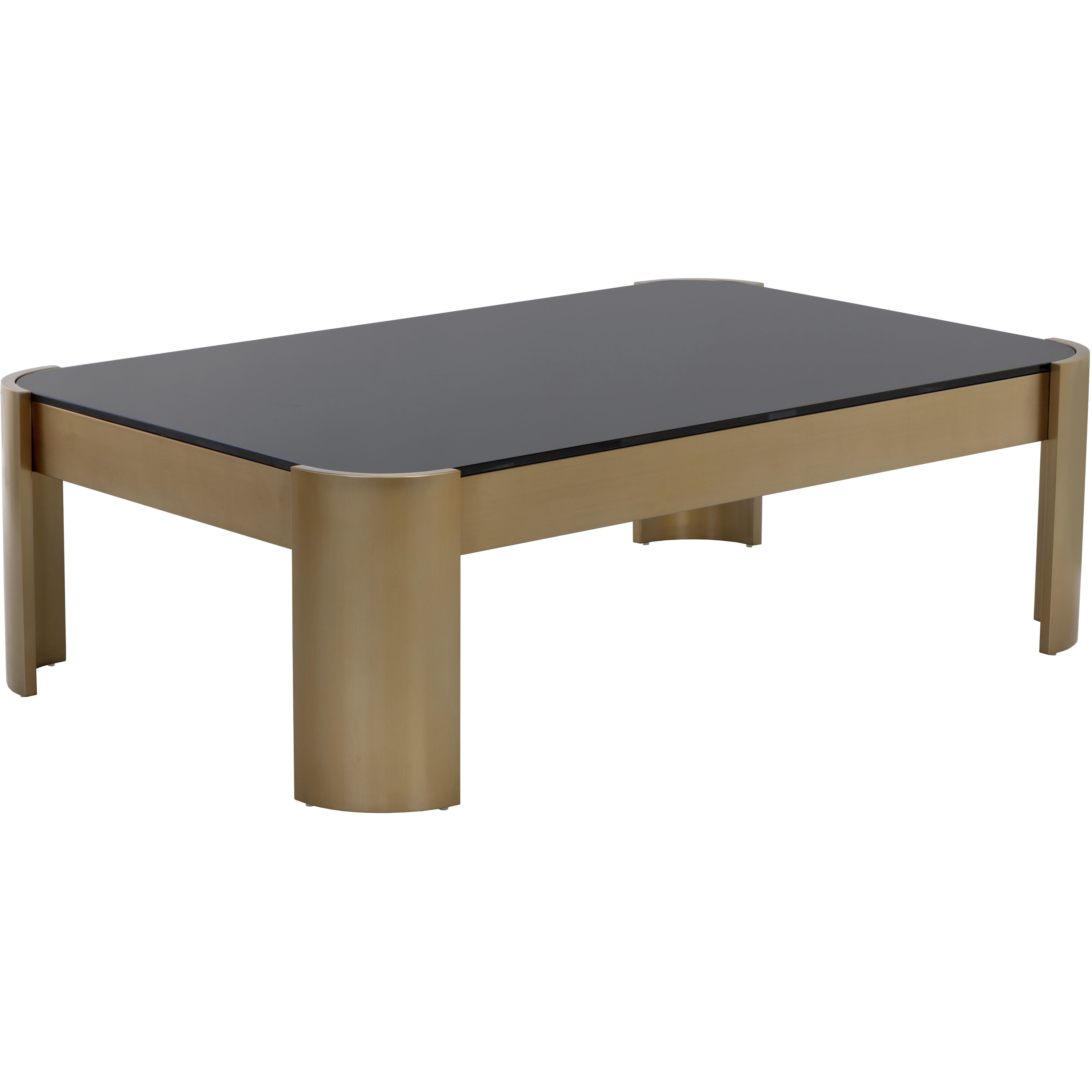 Irvine 55 X 36 inch Black / Gold Coffee Table